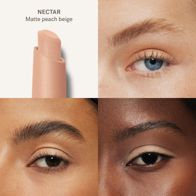 ILIA Eye Stylus slanted tip close-up demonstrating smooth glide and precise application benefit