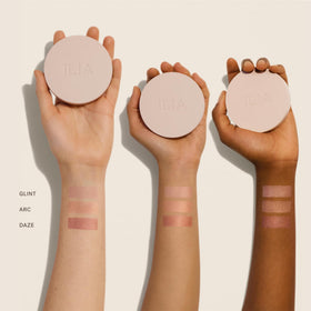 ILIA Lightshift label and ingredients close-up highlighting clean formulation