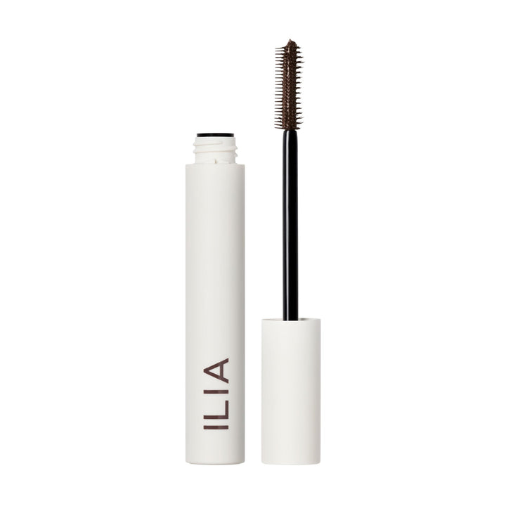 ILIA front packaging showing sleek tube and rich brown benefit