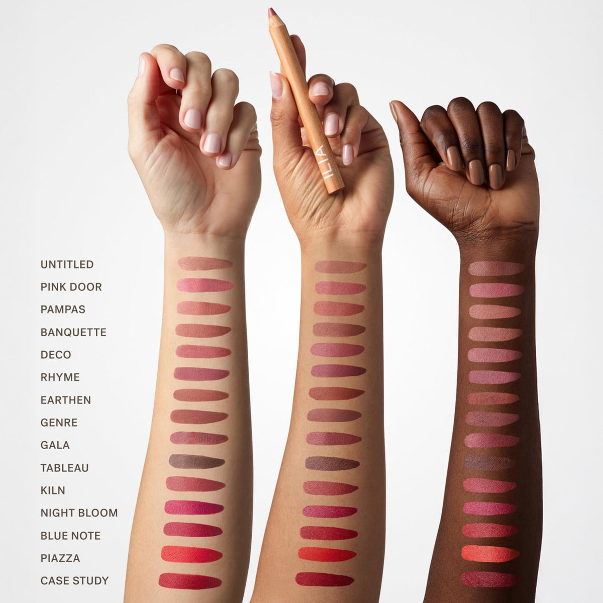ILIA lip crayon tip close-up highlighting smooth glide and precise application