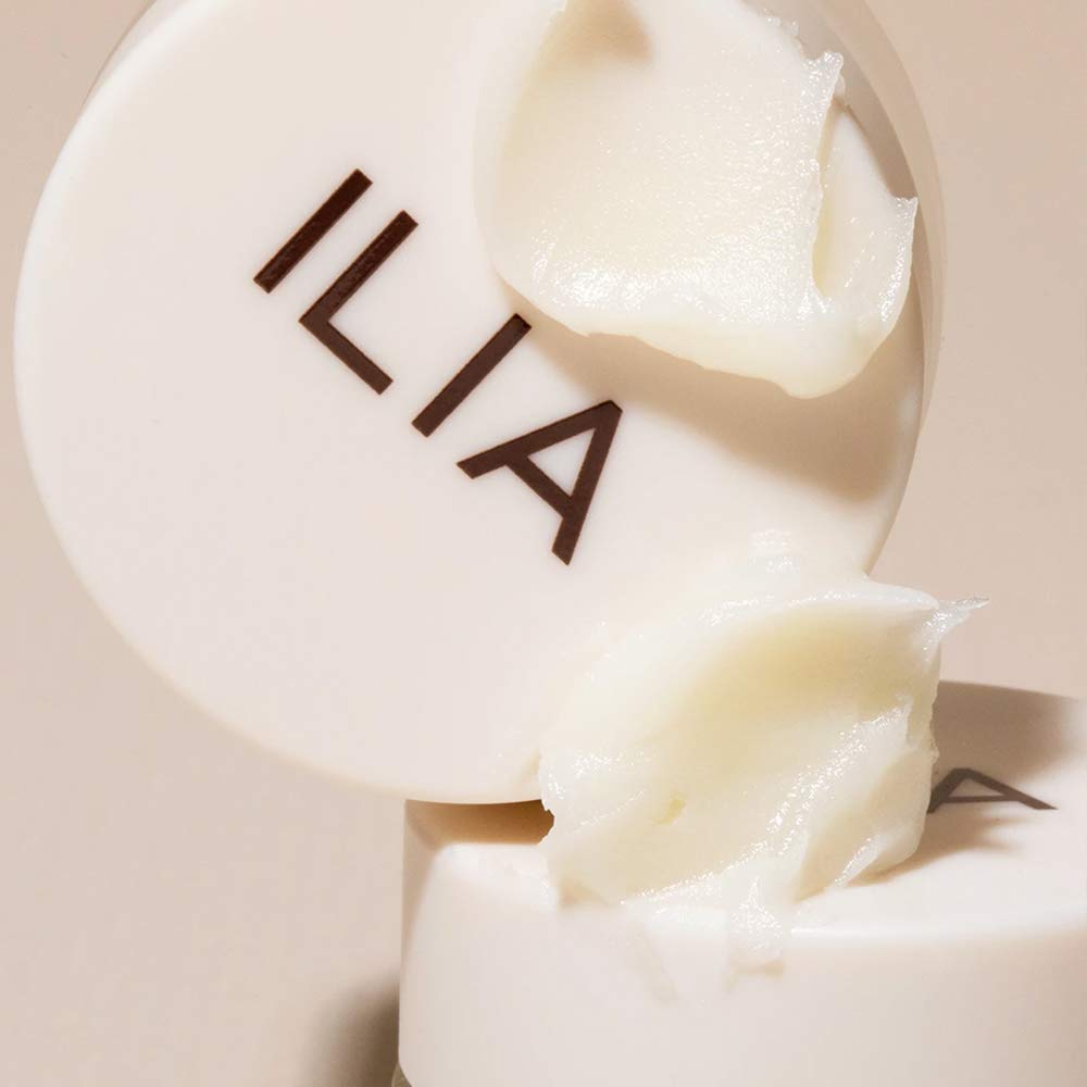 ILIA before and after lip texture comparison showing smoother, softer-looking lips