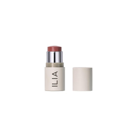 ILIA front packaging of multi-stick showing sleek tube and shade, effortless color