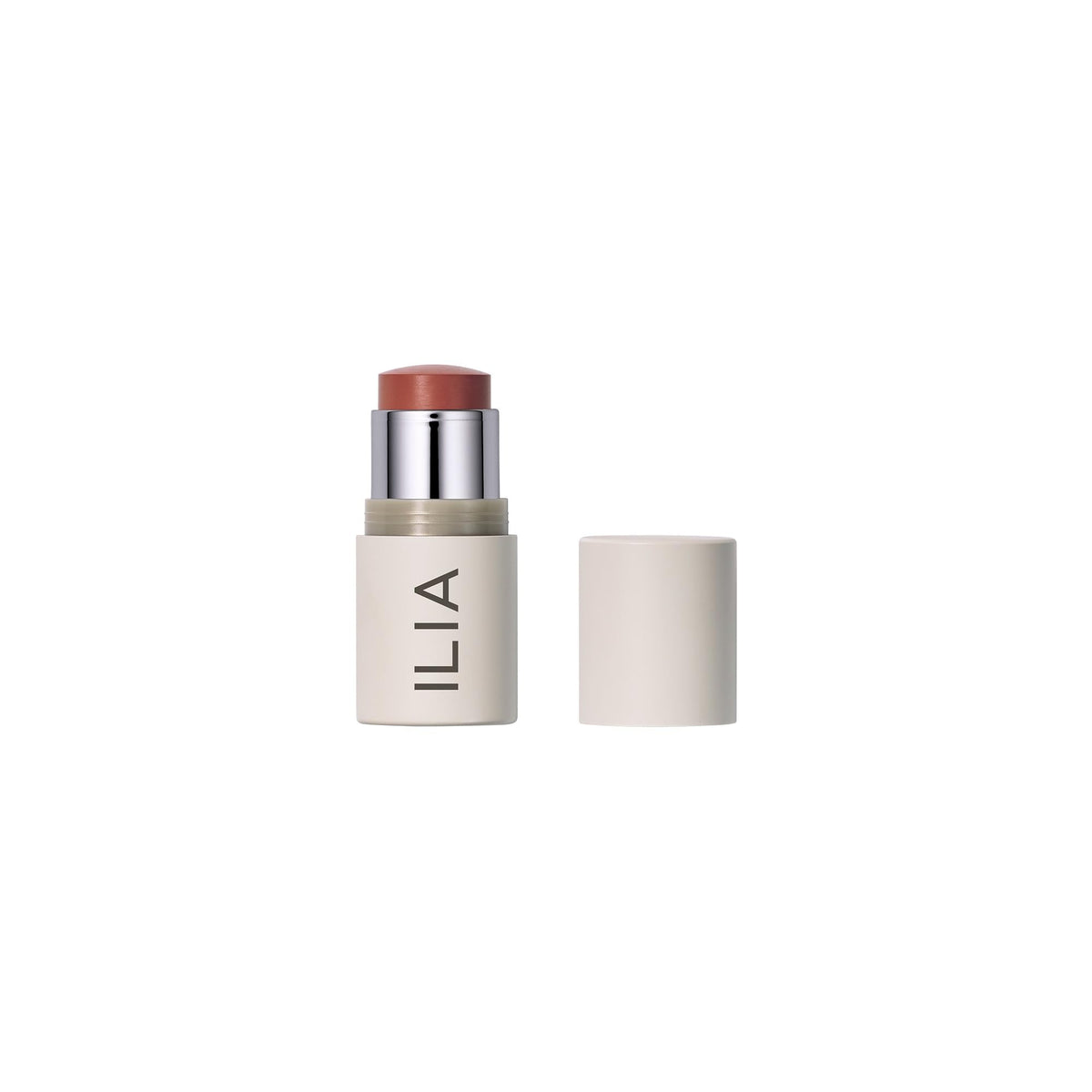 ILIA front packaging showing compact stick and shade label for easy identification and portability