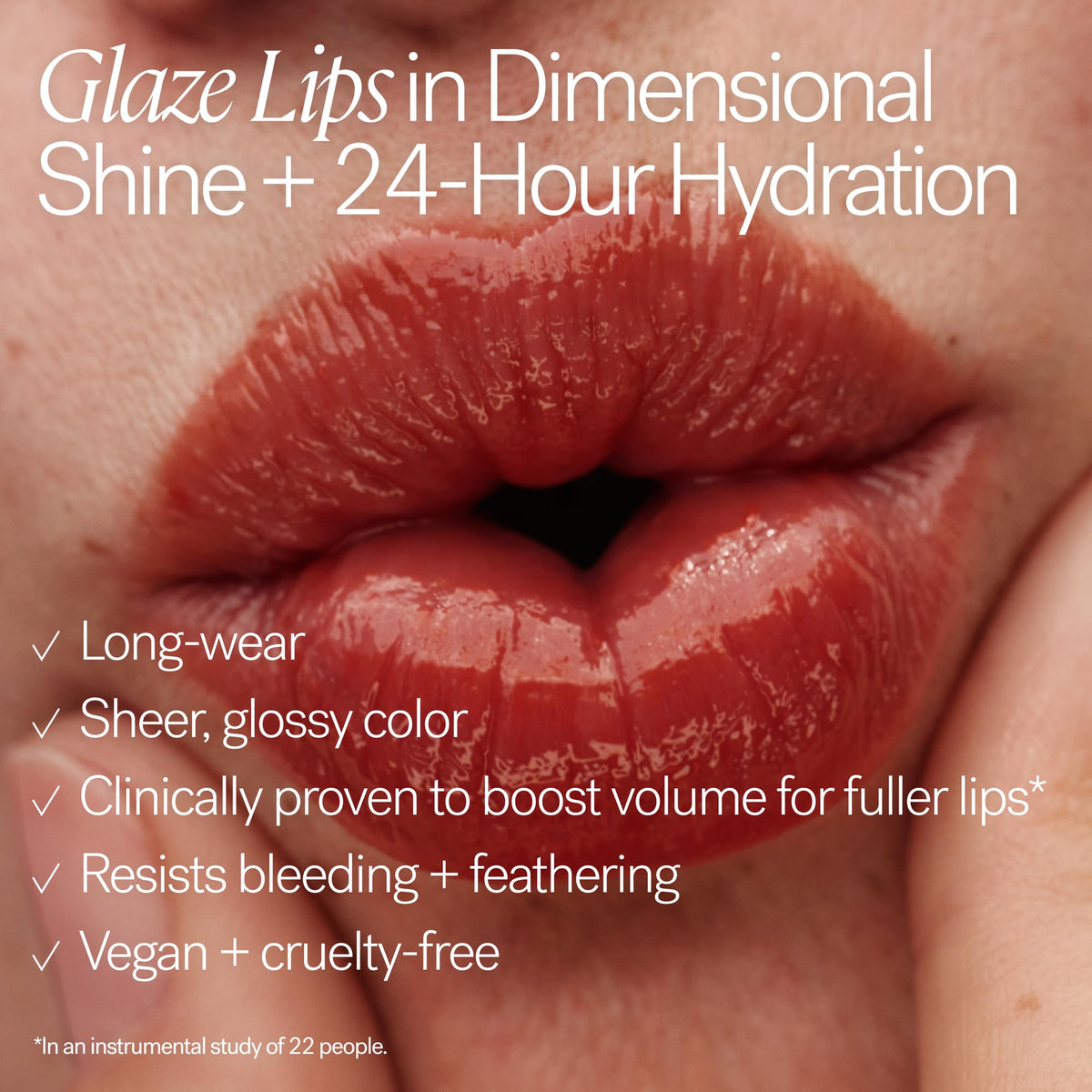 ILIA Overglaze Figure texture swipe demonstrating non-sticky high shine and smooth feel