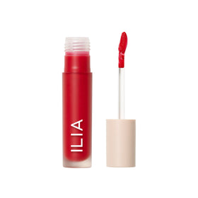 ILIA front packaging showing Flambé high-shine gloss and benefits