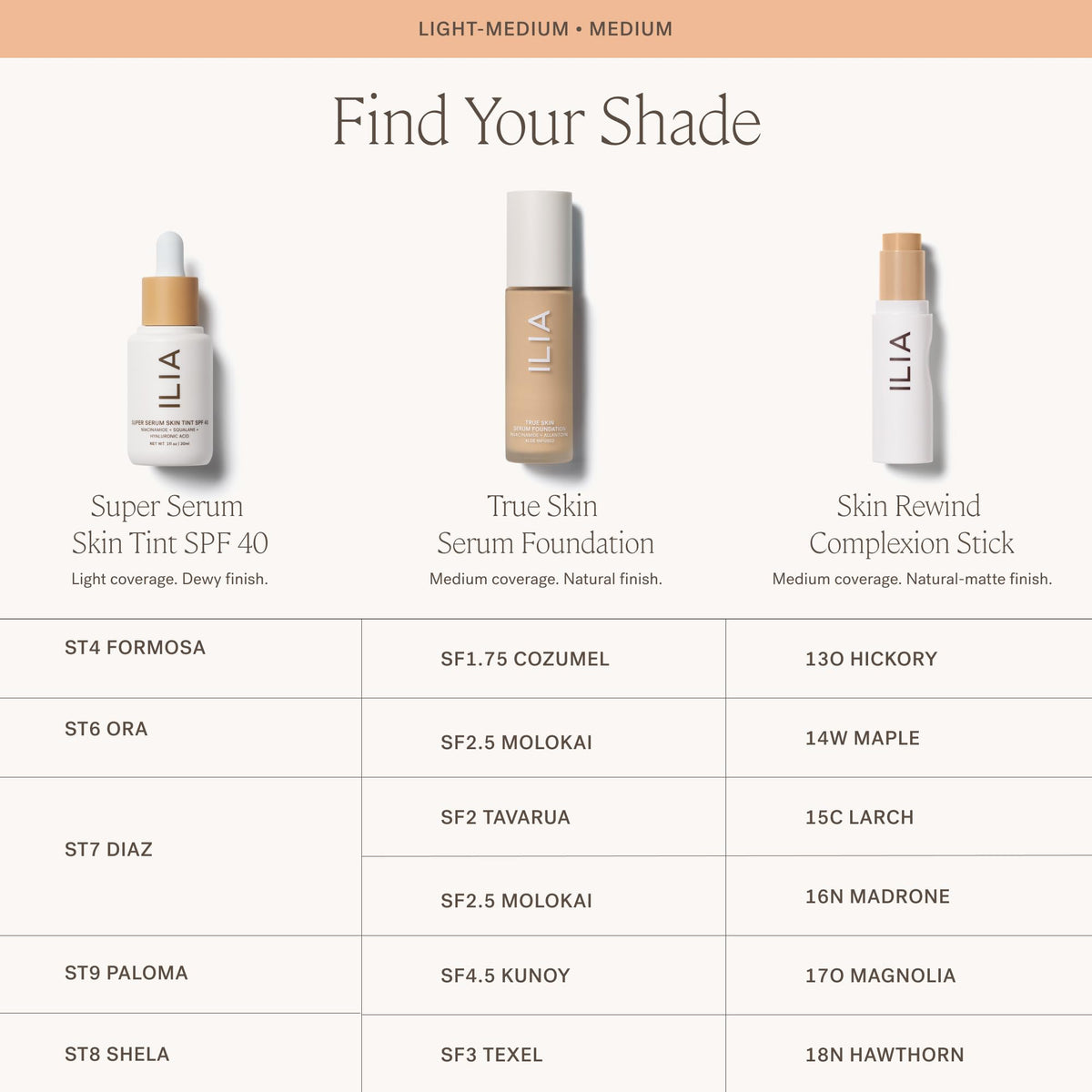 ILIA before and after swipe showing visible softening and natural-looking coverage benefit