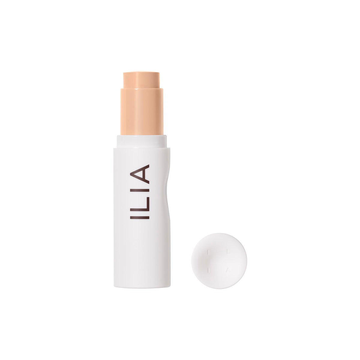 ILIA complexion stick front packaging showing brand and shade — clean travel-ready convenience