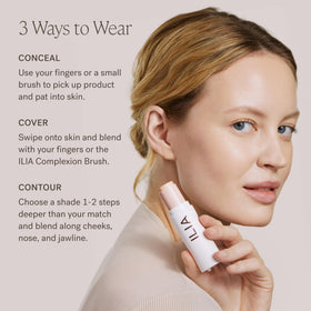 ILIA stick placed on vanity with skincare — lifestyle routine-friendly presentation