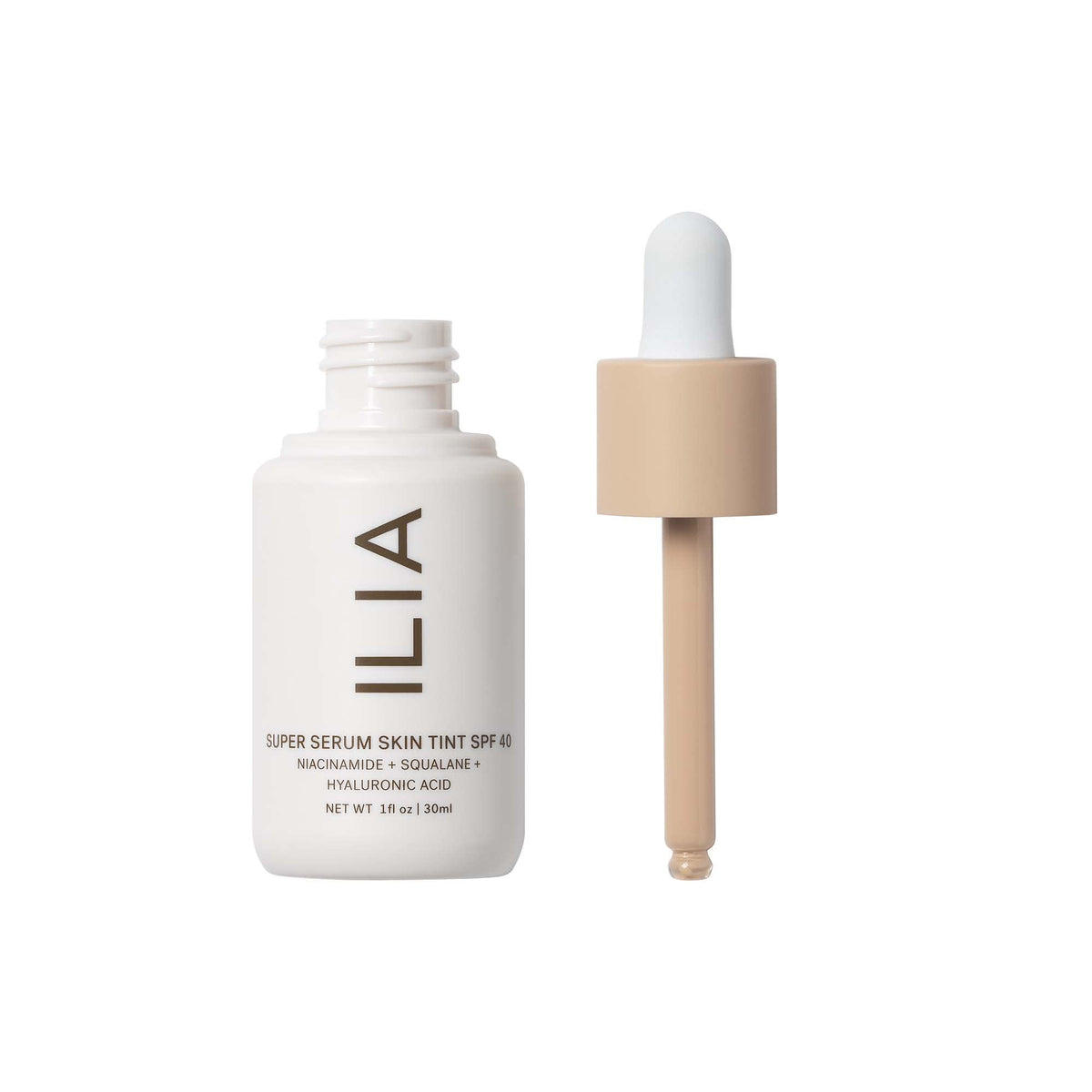 ILIA Balos ST3 label close-up highlighting shade and ingredients