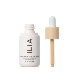 ILIA shade Sombrio drop on skin showing olive undertone benefit