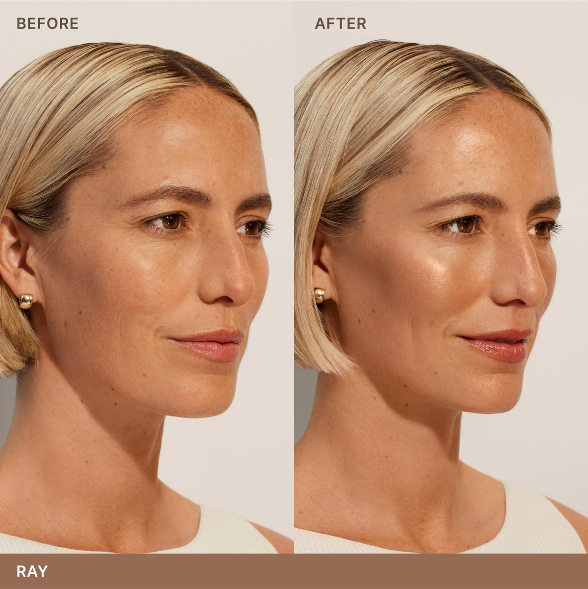 ILIA angled brush picking up product demonstrating precise application benefit
