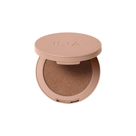 ILIA front packaging of Sunshift bronzer showing compact and shade Rise for easy selection