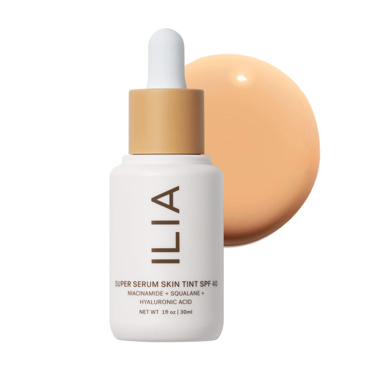 ILIA front packaging showing bottle and label, highlighting lightweight protection