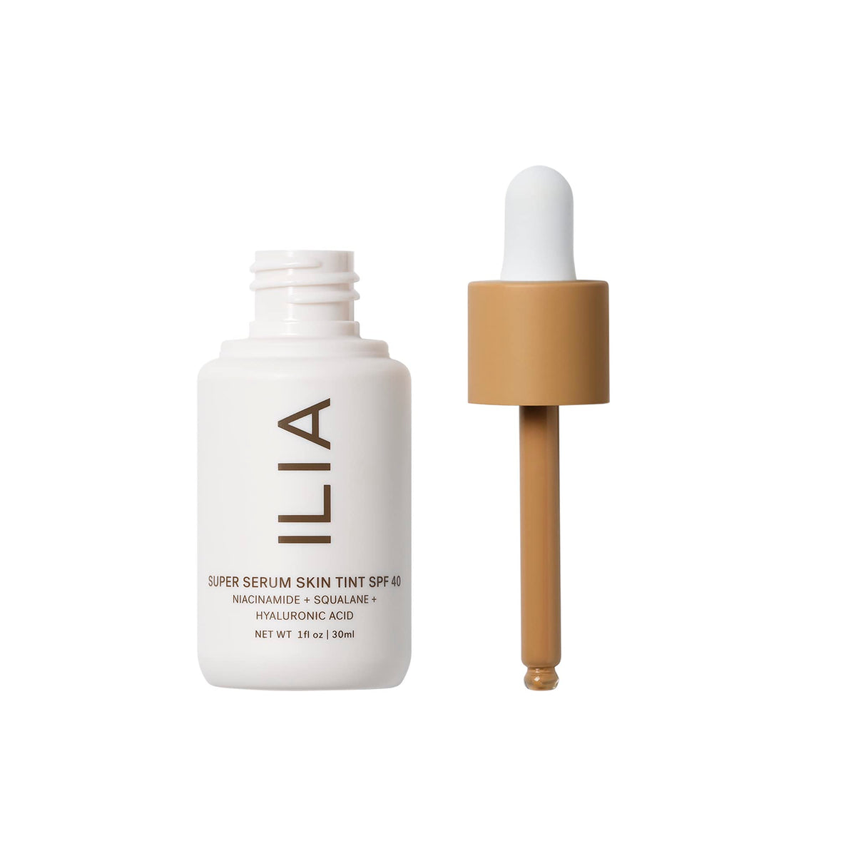 ILIA pump dispenser detail for controlled, hygienic application benefit