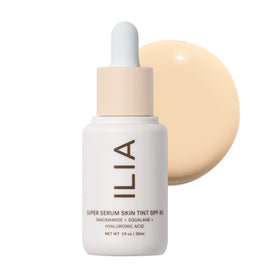 ILIA front bottle view shows sleek packaging and SPF benefit