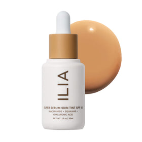 ILIA bottle front view showing Morgat shade and SPF 40 benefits