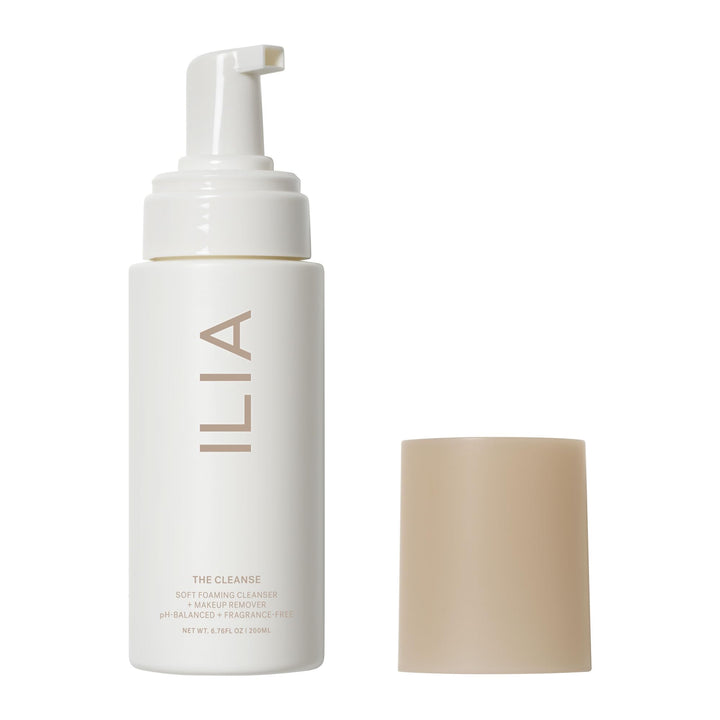ILIA front packaging showing bottle and label for clear product ID and trust