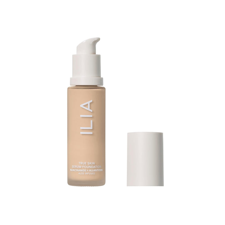 ILIA front bottle showing elegant packaging and product benefit