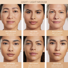ILIA texture close-up of serum foundation highlighting lightweight blendability