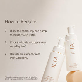ILIA open bottle top view showing nozzle and formula readiness for use