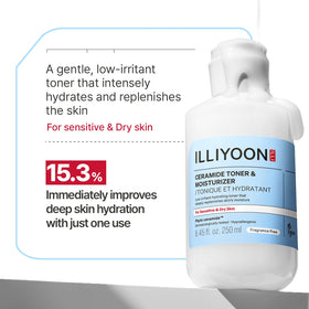 Illiyoon pouring milky essence from bottle highlighting easy application
