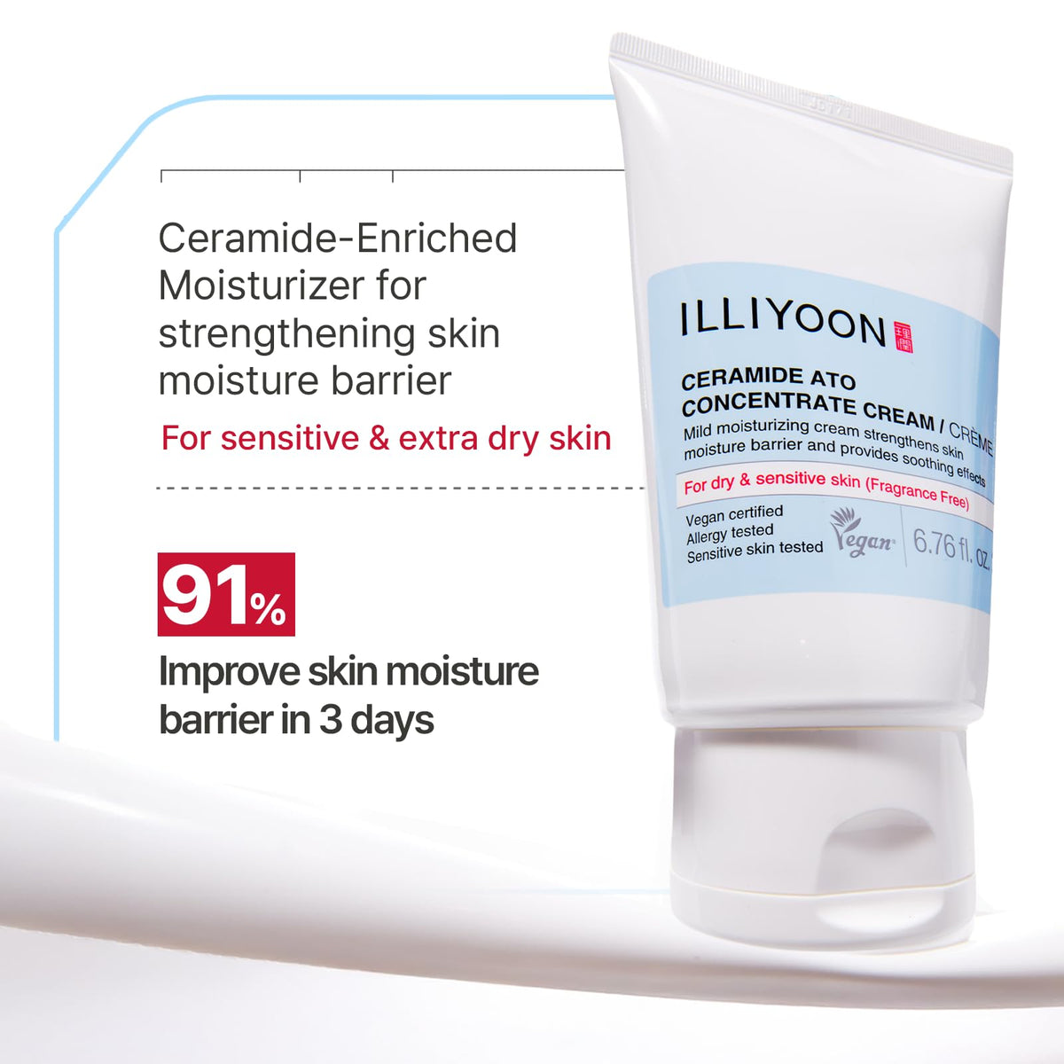 Illiyoon label and cap detail highlighting ingredient clarity and gentle formula