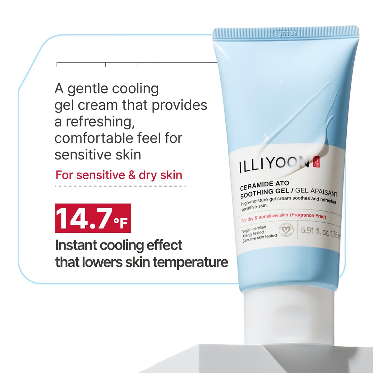Illiyoon ingredient label close-up highlighting fermentation ceramide and beet amino acids