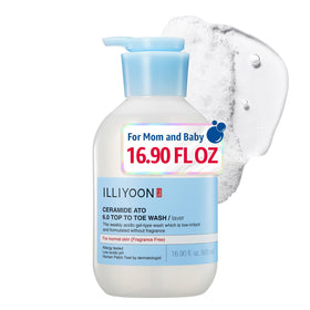 Illiyoon product front bottle view showing clear label and gentle care