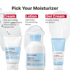Illiyoon applied to skin showing quick absorbency and visible moisture boost