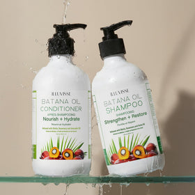 ILLUVISSE Batana oil droplet ingredient shot highlighting deep conditioning