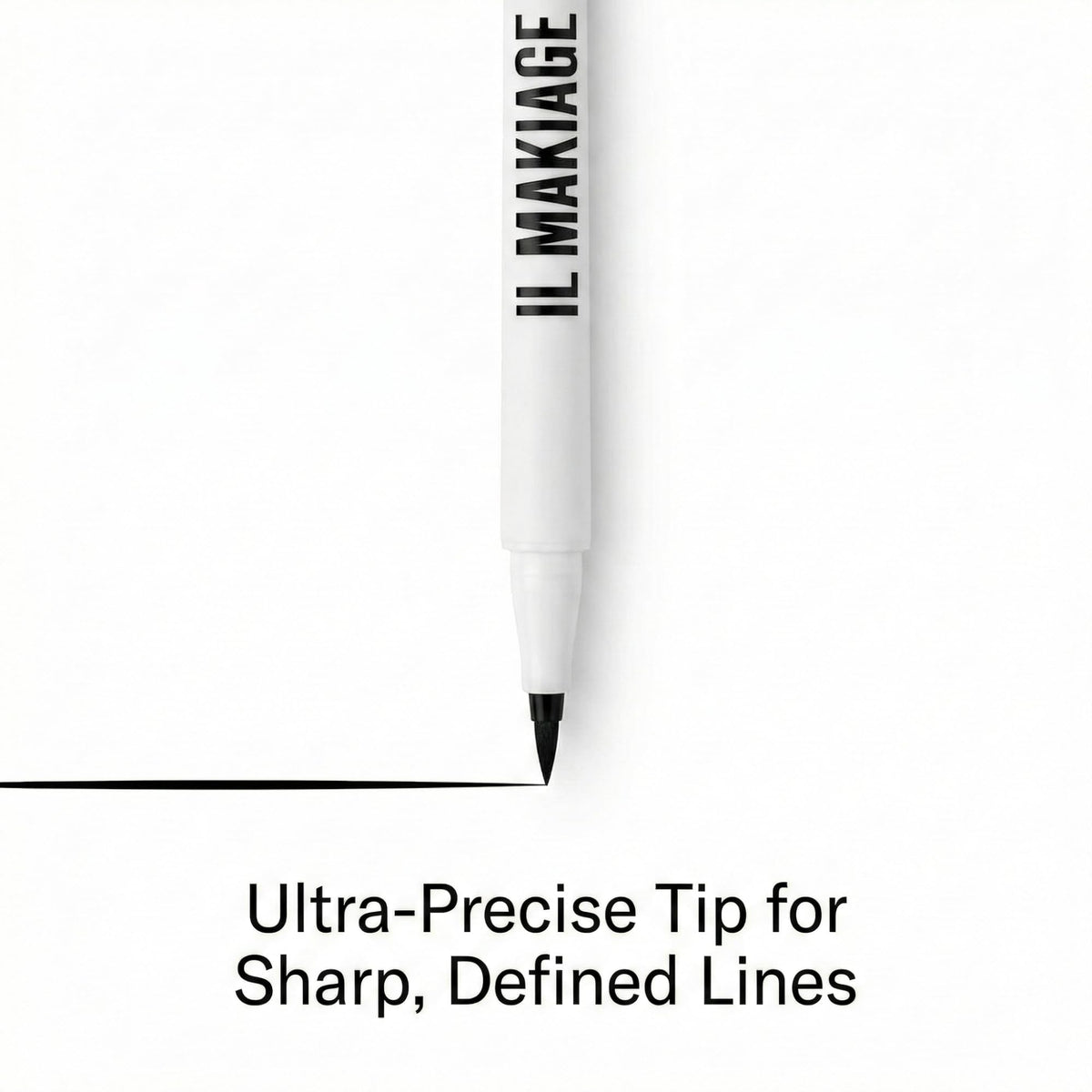 Il Makiage close-up of ultra-fine tip, demonstrating precise control for crisp lines