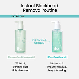 ilso before and after pore visualization showing clearer-looking pores after cleansing