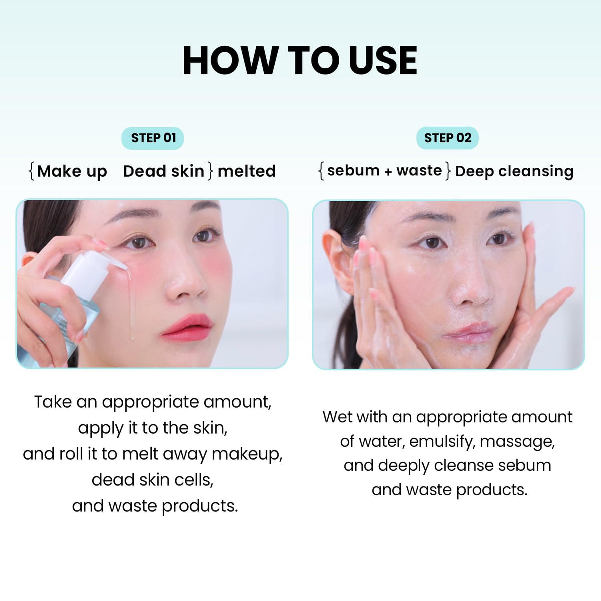 ilso dissolving makeup on skin surface illustrating effective removal of foundation and sunscreen