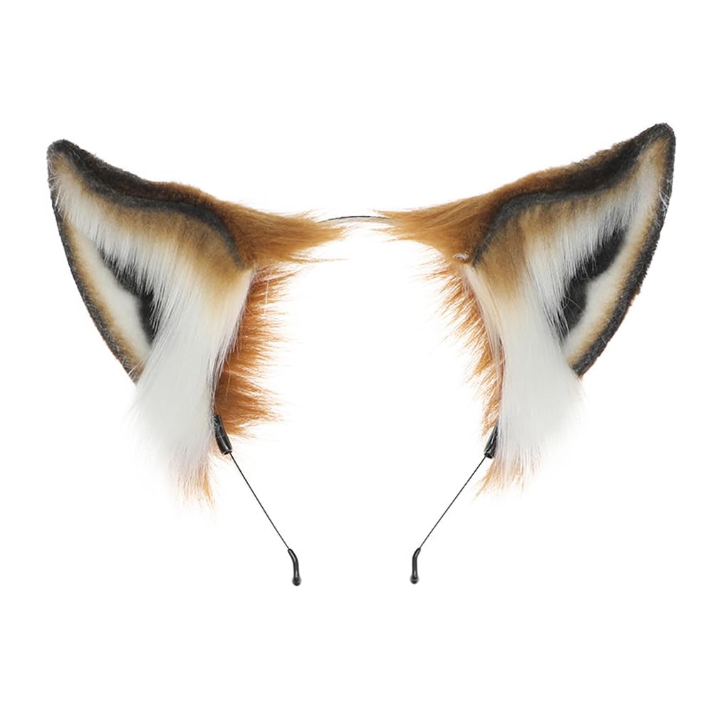 ILUFAM front view headband showing fox ears and comfortable fit