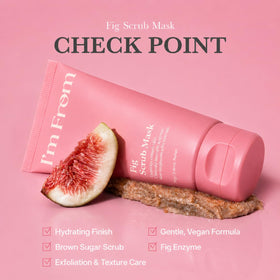 I'm from applying scrub to hand to show gentle spreadability and exfoliation