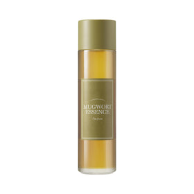 I'm from front bottle showing label and clear liquid, highlights pure mugwort essence benefits