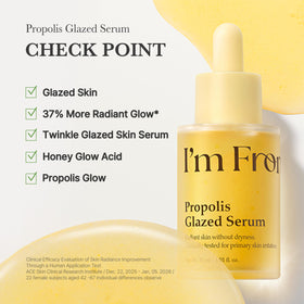 I'm From serum texture spread on hand, reveals lightweight dewy absorption benefit