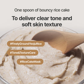 I'm From rice mask applied on face demonstrating gentle massage for smoother skin feel