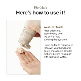 I'm From rice mask held in hand showing 2.37 fl oz scale and travel-friendly convenience