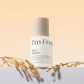 I'm From texture close-up showing lightweight serum and fast absorption