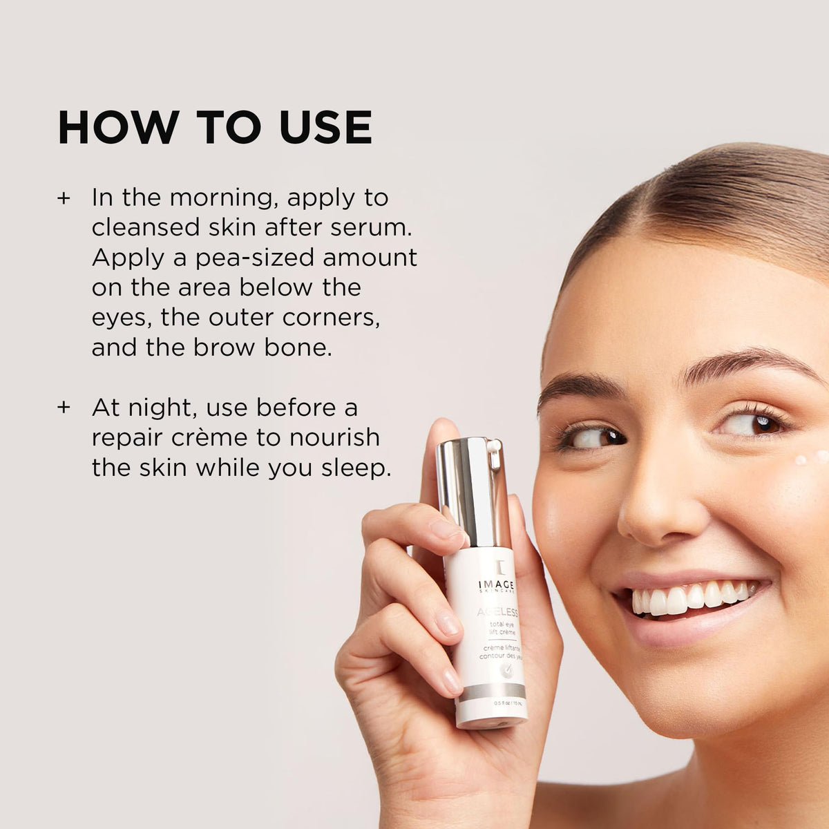 IMAGE Skincare AGELESS label close-up noting physician-formulated professional line advantage