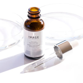 IMAGE Skincare serum applied on hand illustrating hydration and plumping benefit