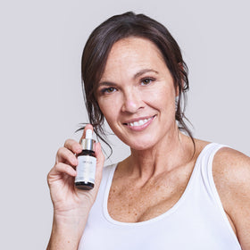 IMAGE Skincare before and after skin close-up showing smoother appearance benefit