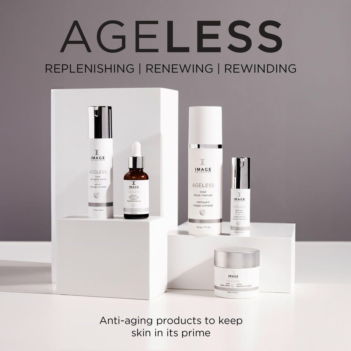 IMAGE Skincare masque on bathroom shelf in lifestyle scene, showing premium home-spa benefit