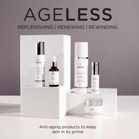 IMAGE Skincare masque on bathroom shelf in lifestyle scene, showing premium home-spa benefit