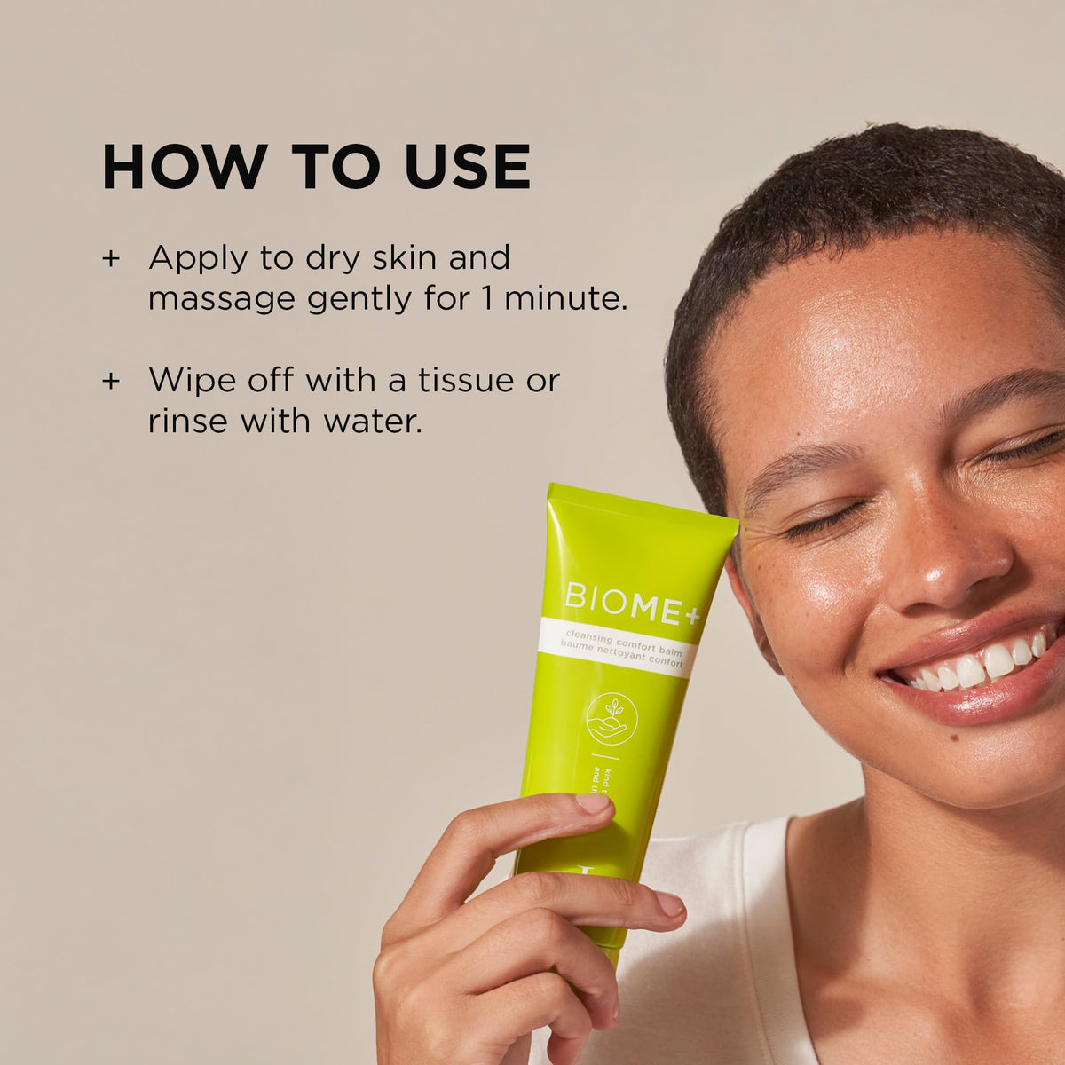 IMAGE Skincare balm being massaged into face for gentle makeup dissolve