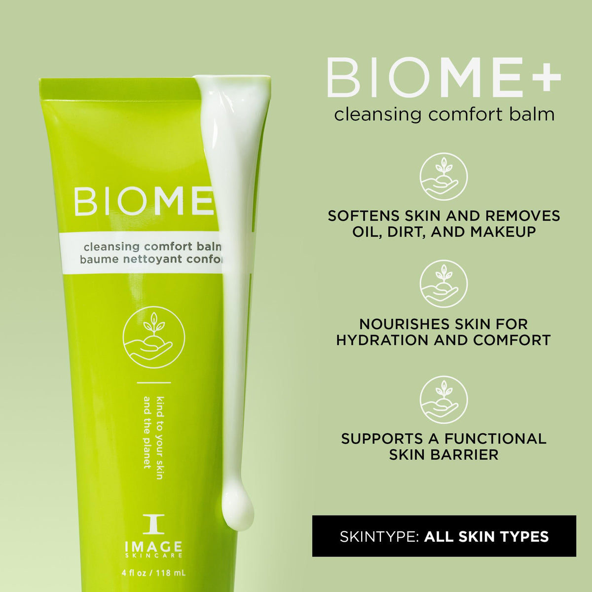 IMAGE Skincare texture close-up of creamy oil-crème delivering soft glide