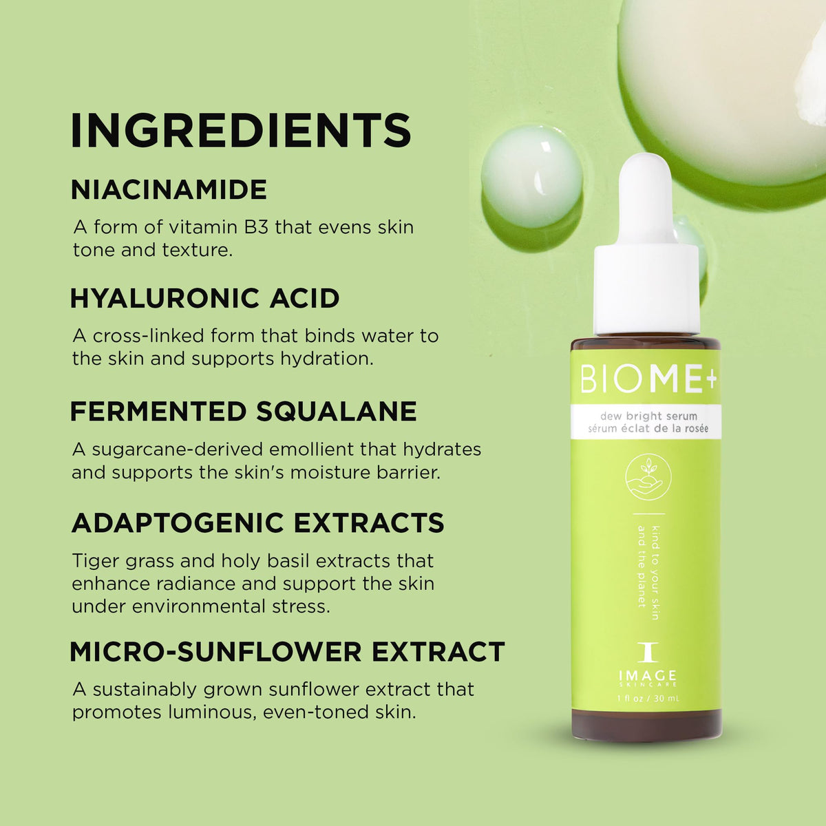 IMAGE Skincare bottle held in hand for size comparison and travel-friendly convenience