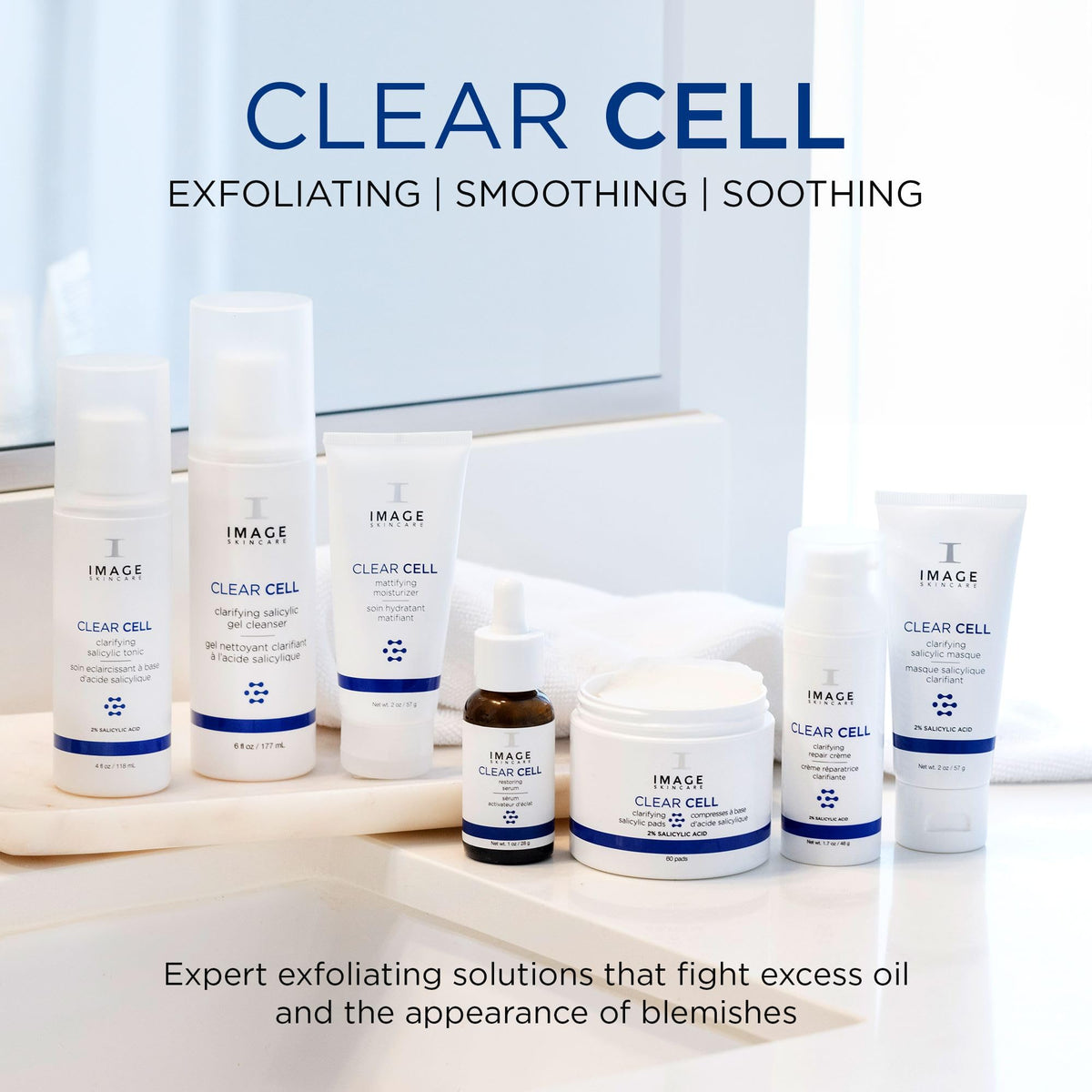 IMAGE Skincare in bathroom routine beside towel for daily use