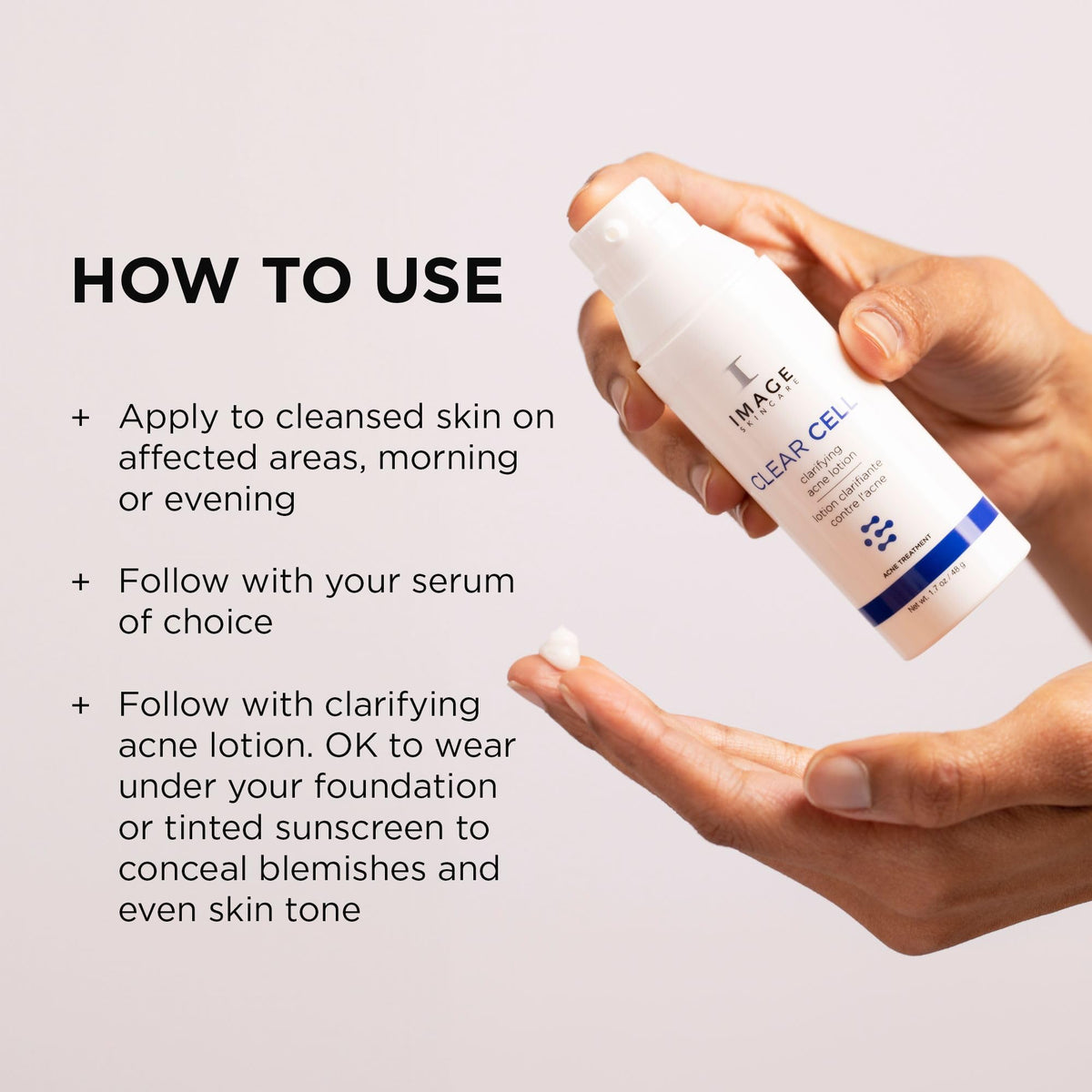 IMAGE Skincare ingredient label close-up highlighting benzoyl peroxide
